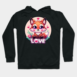 Enchanted Fox Love Charm Sticker Hoodie